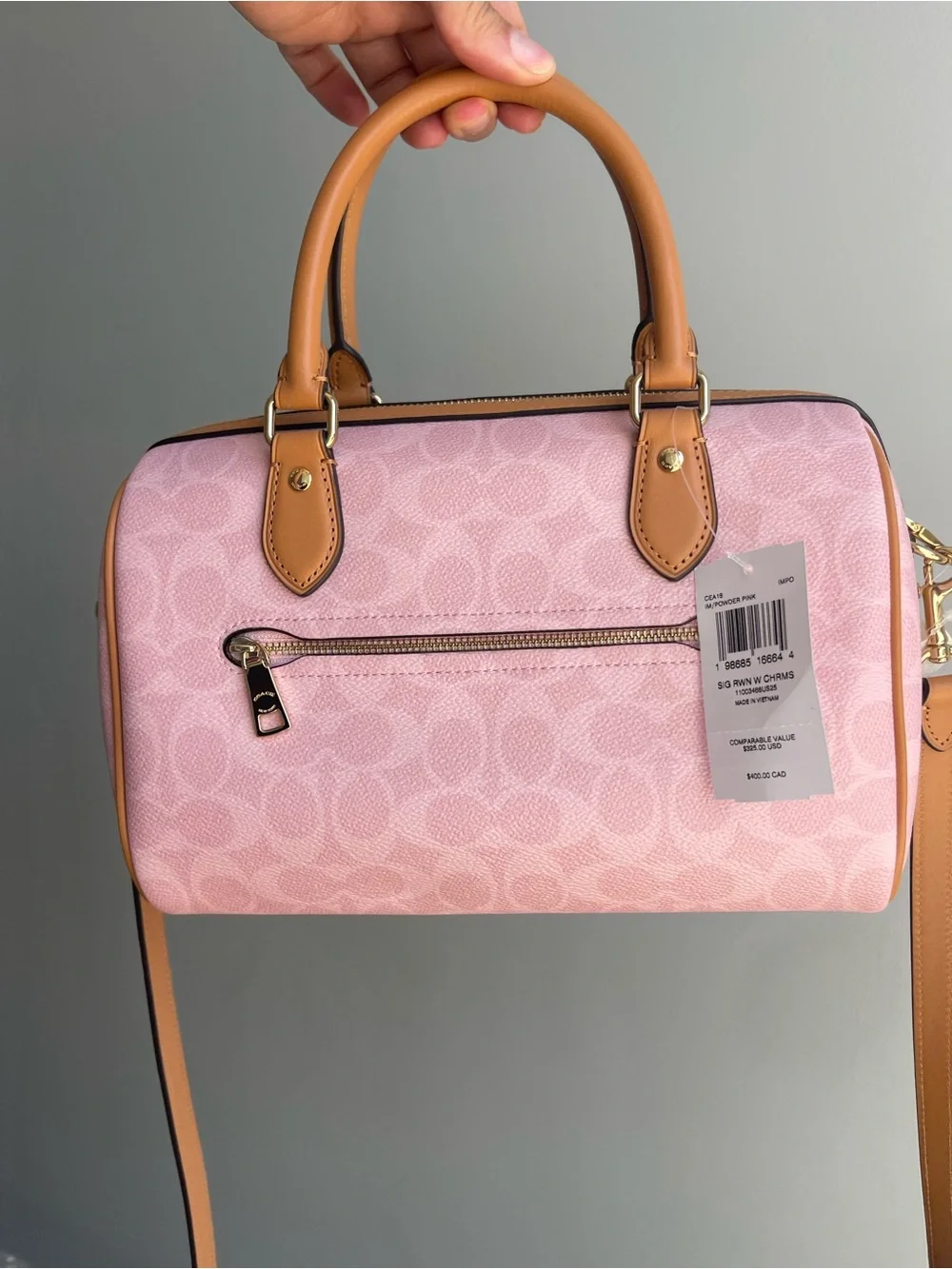 BNWT- COACH Powder Pink Rowan Satchel